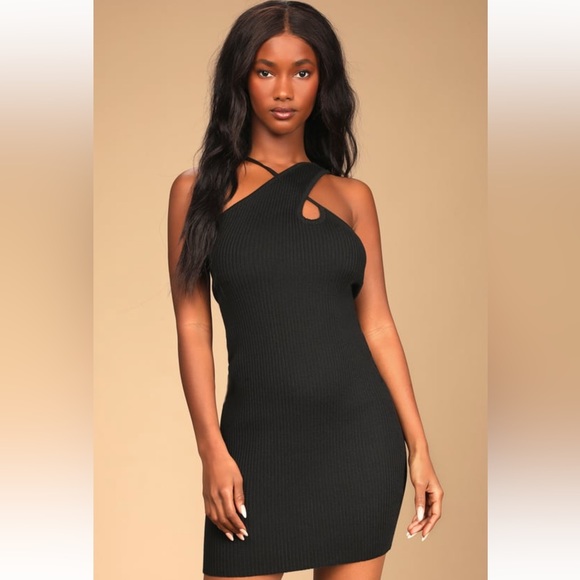 Lulus Dresses & Skirts - Black XS Lulus Ribbed Dress NWT